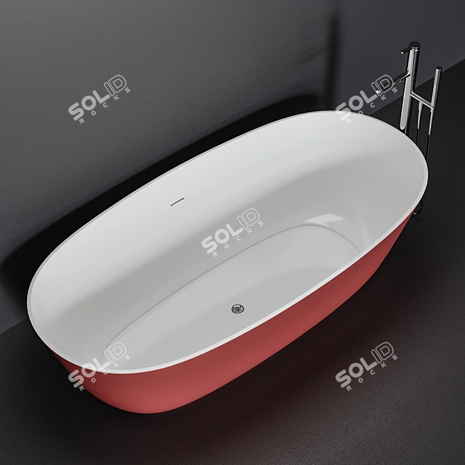 Luxurious Carlo Colombo Designed BAIA Bathtub 3D model image 3