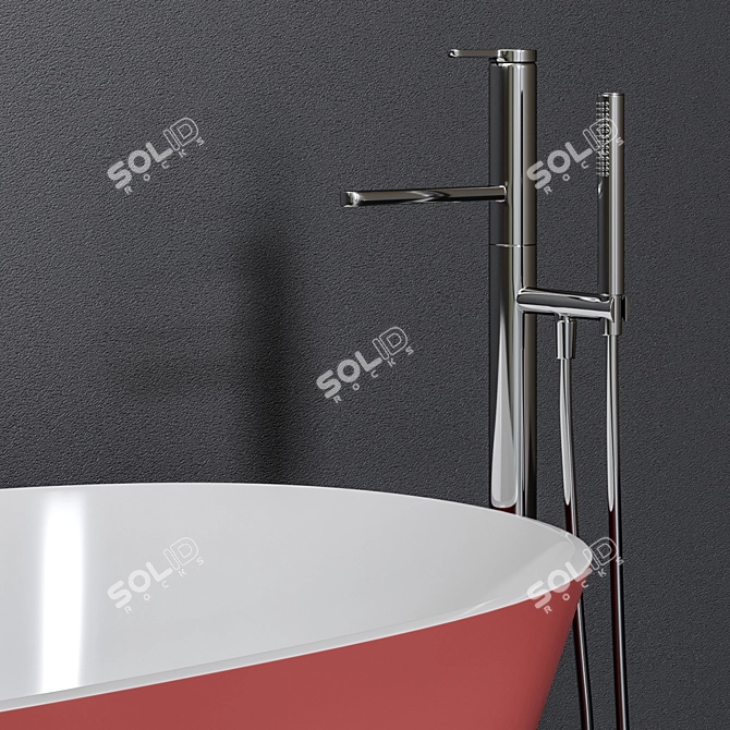 Luxurious Carlo Colombo Designed BAIA Bathtub 3D model image 4