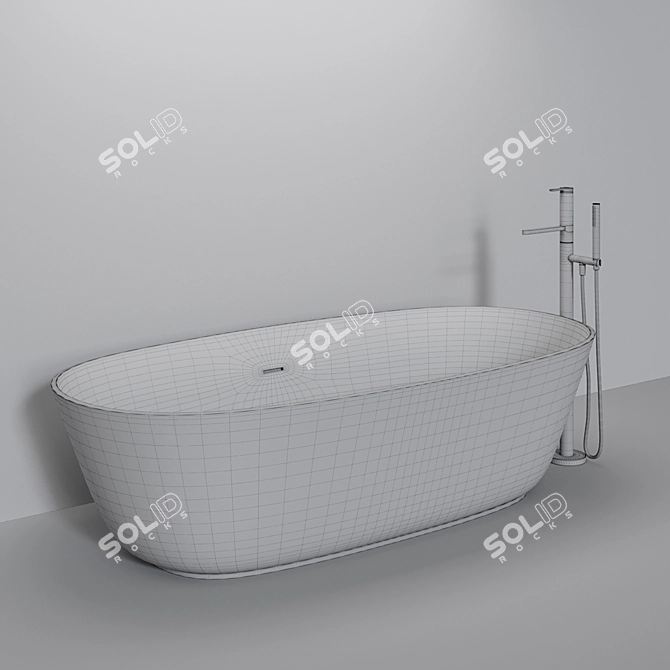 Luxurious Carlo Colombo Designed BAIA Bathtub 3D model image 5