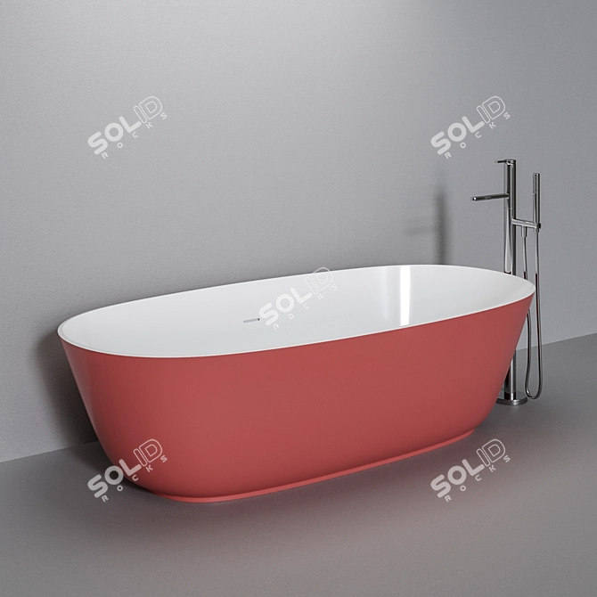 Luxurious Carlo Colombo Designed BAIA Bathtub 3D model image 6