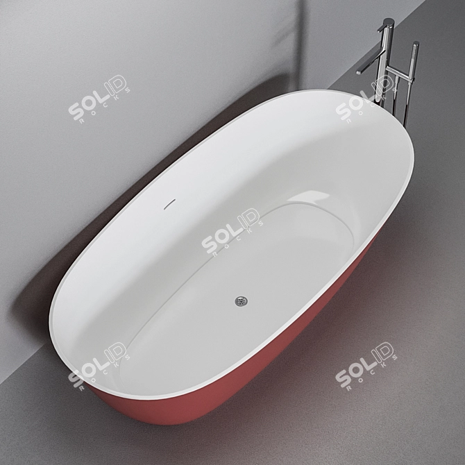 Luxurious Carlo Colombo Designed BAIA Bathtub 3D model image 8