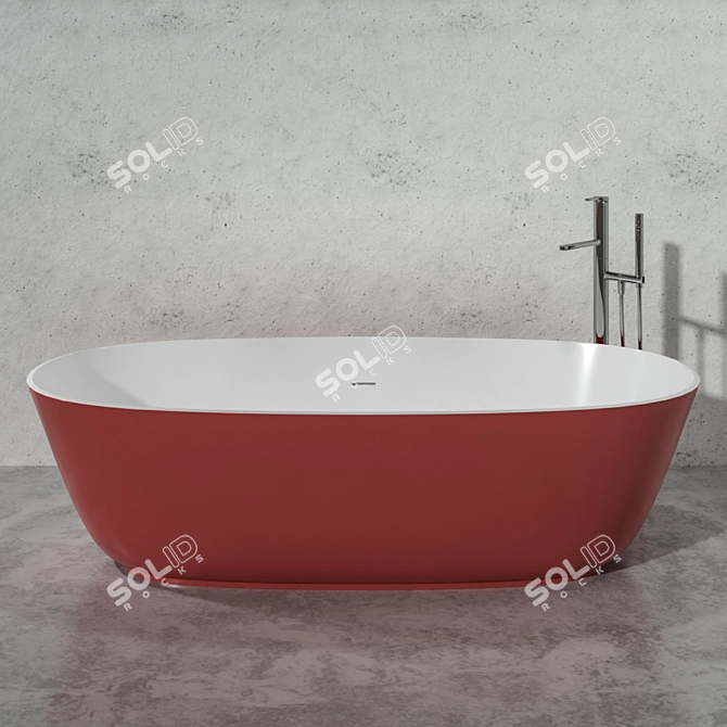 Luxurious Carlo Colombo Designed BAIA Bathtub 3D model image 11