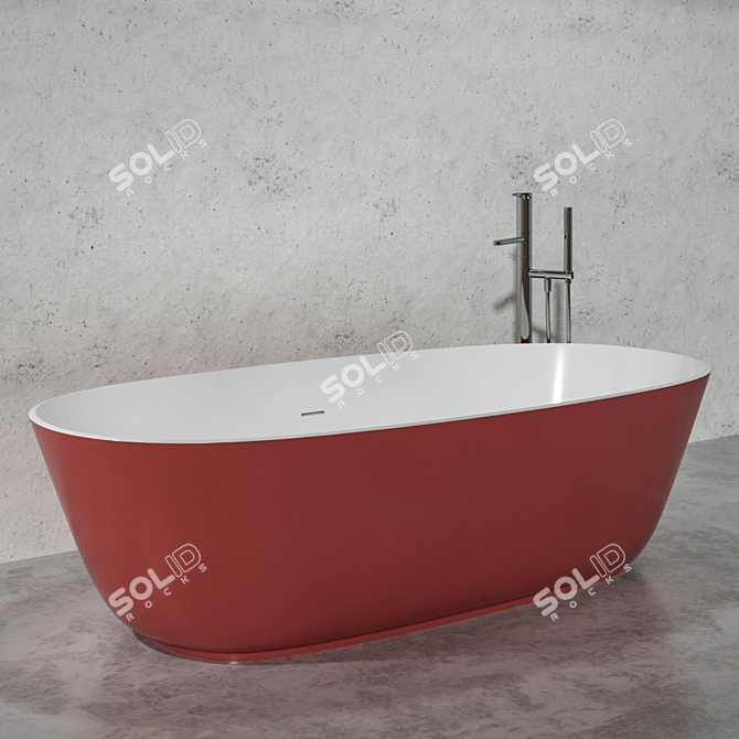 Luxurious Carlo Colombo Designed BAIA Bathtub 3D model image 12