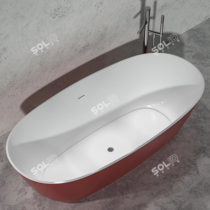 Luxurious Carlo Colombo Designed BAIA Bathtub 3D model image 13