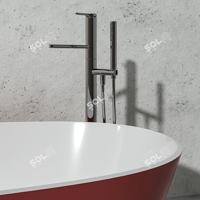 Luxurious Carlo Colombo Designed BAIA Bathtub 3D model image 14