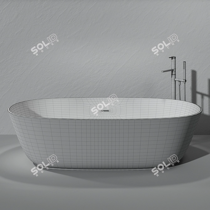 Luxurious Carlo Colombo Designed BAIA Bathtub 3D model image 15