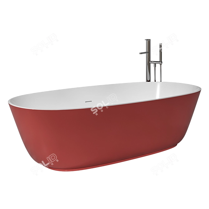 Luxurious Carlo Colombo Designed BAIA Bathtub 3D model image 17