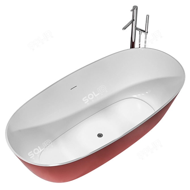 Luxurious Carlo Colombo Designed BAIA Bathtub 3D model image 18