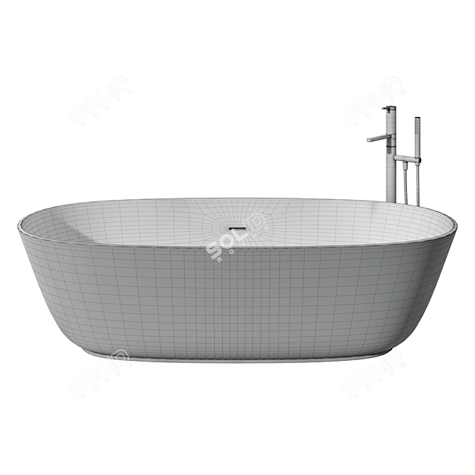 Luxurious Carlo Colombo Designed BAIA Bathtub 3D model image 20