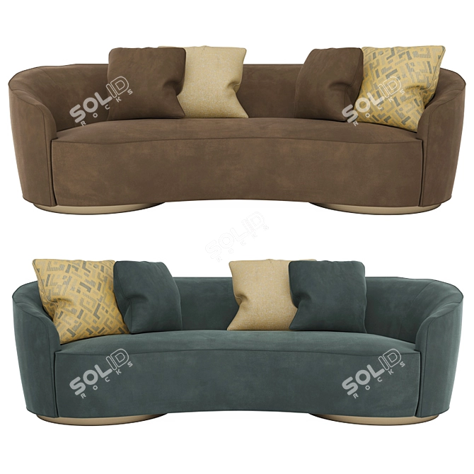 Luxury Moon Sofa - Relax in Style 3D model image 1