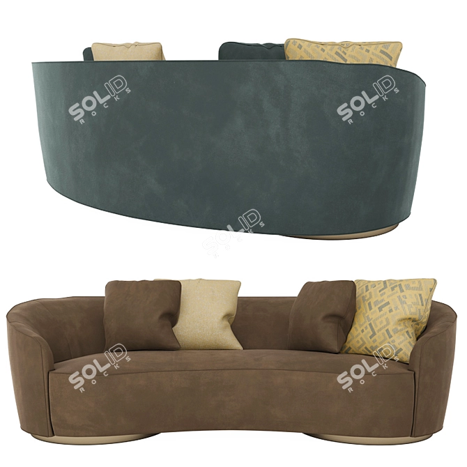 Luxury Moon Sofa - Relax in Style 3D model image 2