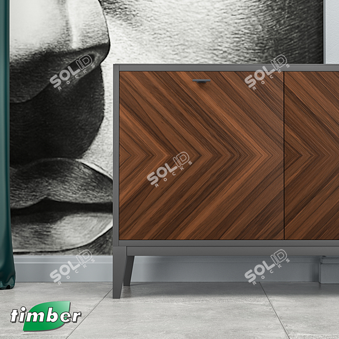 Toscana T-908 Dresser: Elegant Timber-Mebel Storage Solution 3D model image 3