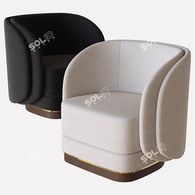 Elegant Ambrose Armchair: Laskasas Dream 3D model image 1