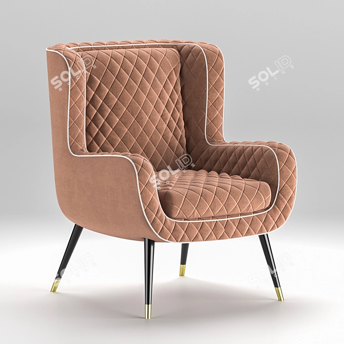 Dolly Leather Sofa: Timeless Elegance by Baxter 3D model image 3