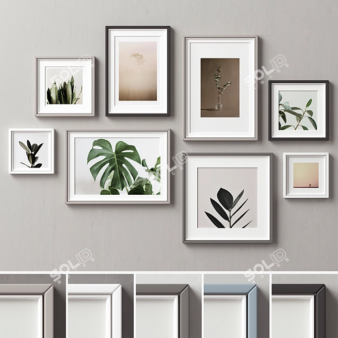 Versatile Picture Frames - Set of 8 3D model image 1