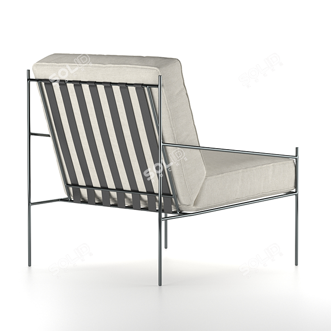 Minimalist Comfort: Min Armchair 3D model image 2