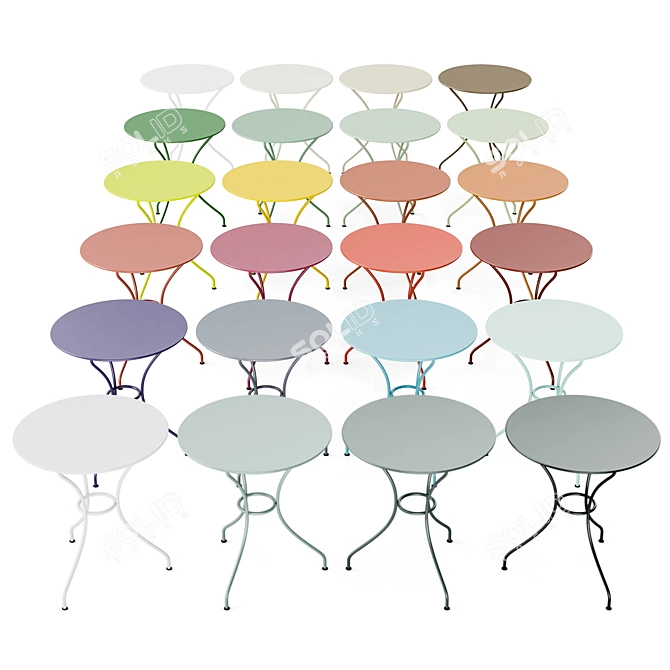 Stylish Outdoor Set: Fermob Slim & Opera 3D model image 4