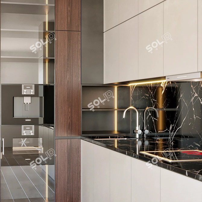 Modern Kitchen: Spacious, Stylish, and Functional 3D model image 3