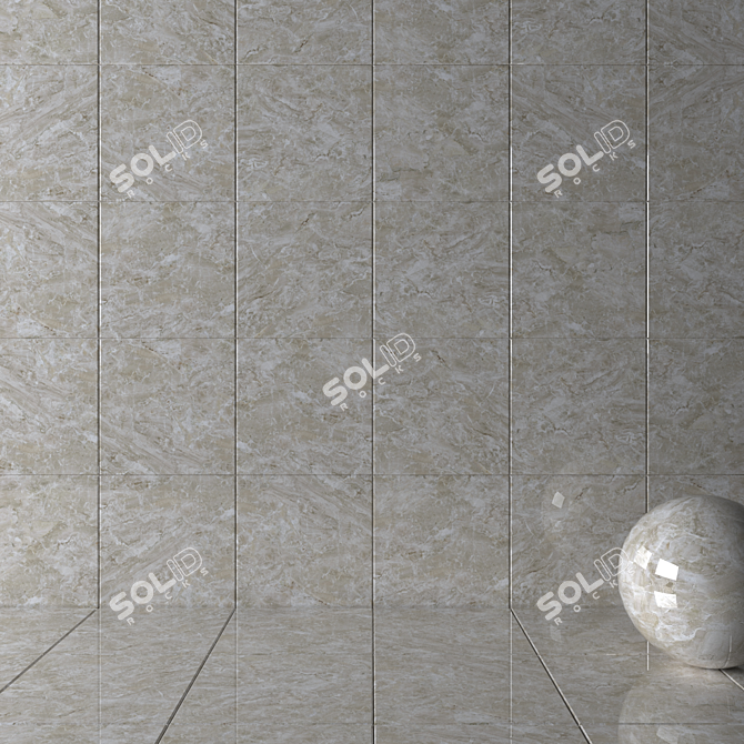 JUPITER Beige Wall Tiles: Multi-Texture Elegance 3D model image 2