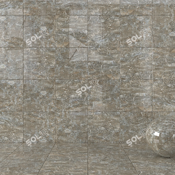 Jupiter Brown Wall Tiles: Multi-texture, High-Quality, Easy to Install 3D model image 1