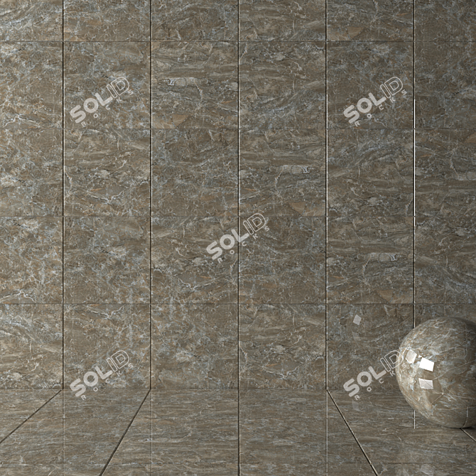 Jupiter Brown Wall Tiles: Multi-texture, High-Quality, Easy to Install 3D model image 2