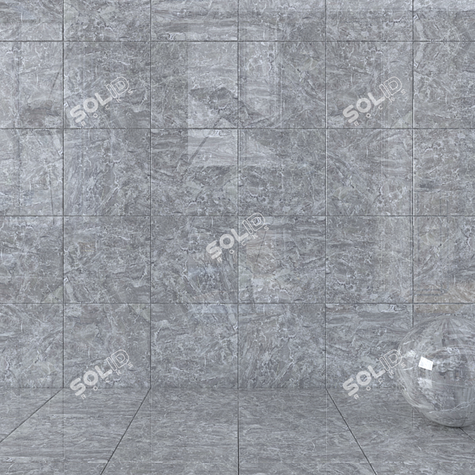 Jupiter Flora Wall Tiles: Stunning Multi-Texture Design 3D model image 1