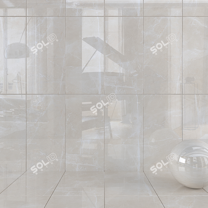 Luxury Lucca Ivory Wall Tiles 3D model image 1