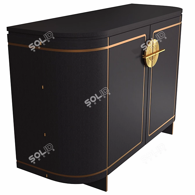 Elegant Sable Cabinet from Beth Webb Collection 3D model image 2