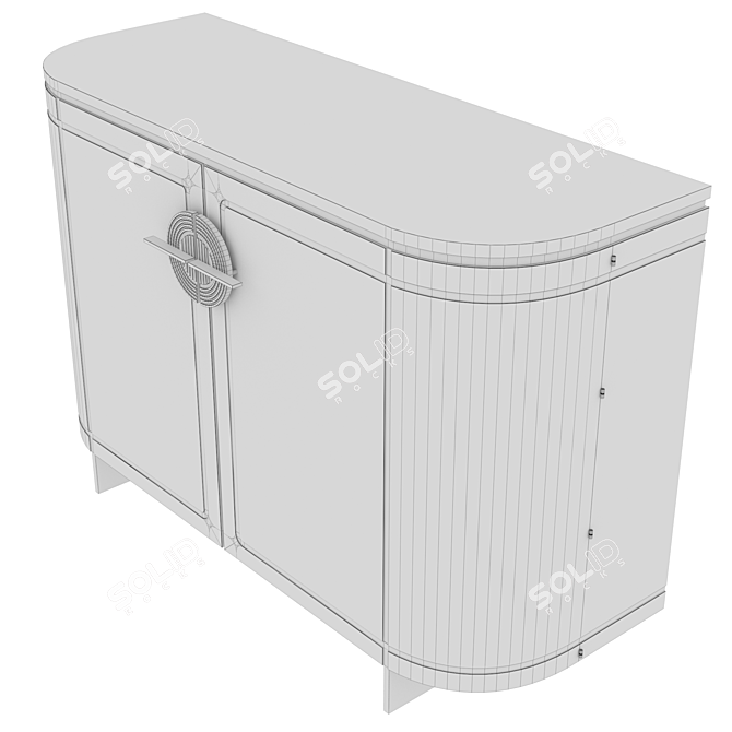 Elegant Sable Cabinet from Beth Webb Collection 3D model image 4