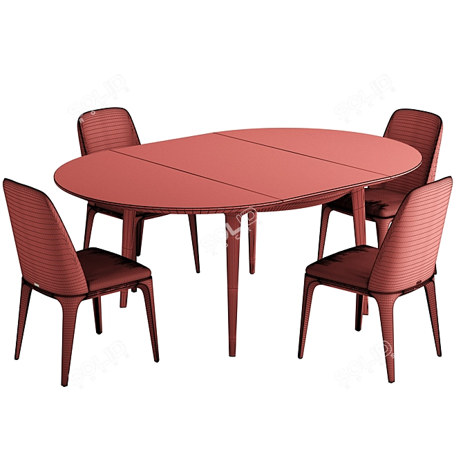Versatile Folding Dining Table 3D model image 10