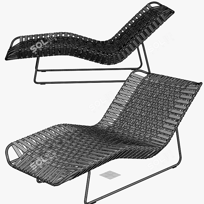 Telar Chaise Longue: Sleek and Stylish Seating 3D model image 4