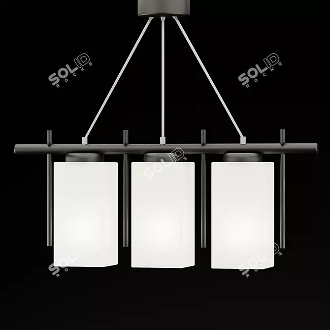 Elegant Ceiling Chandelier 3D model image 1