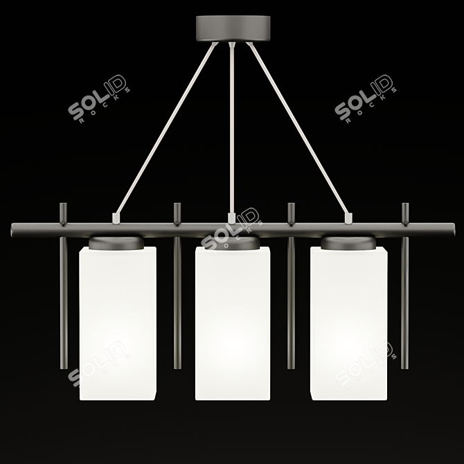 Elegant Ceiling Chandelier 3D model image 2