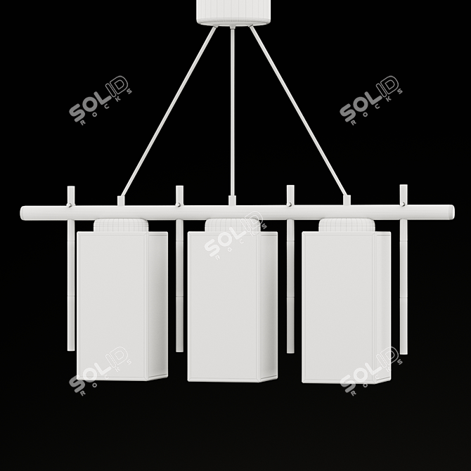 Elegant Ceiling Chandelier 3D model image 3