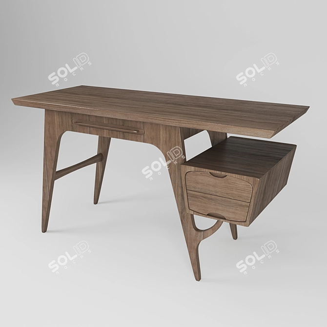 Wooden Table - 3D Model 3D model image 2