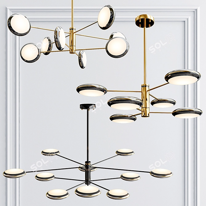 Elegant Drammen Pendant Light 3D model image 1