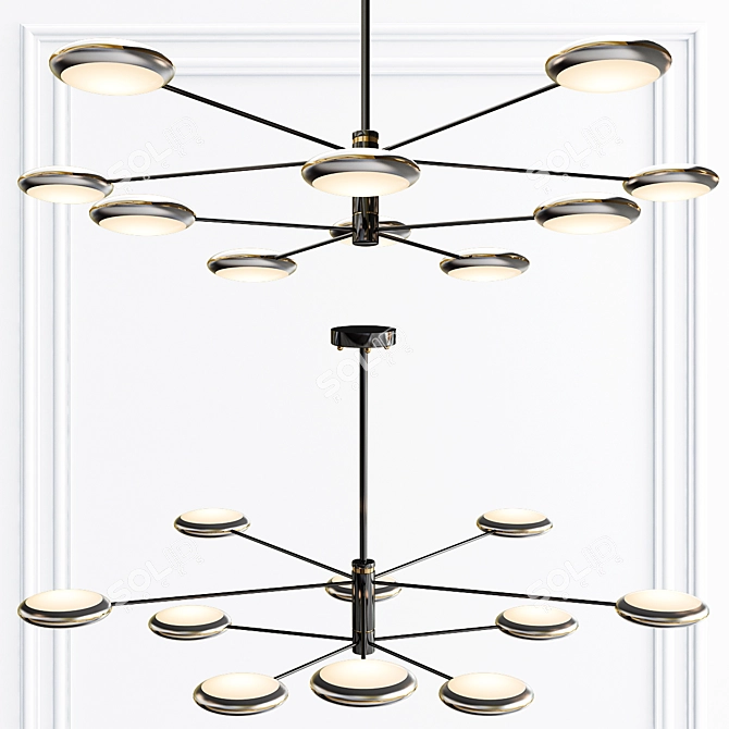 Elegant Drammen Pendant Light 3D model image 4