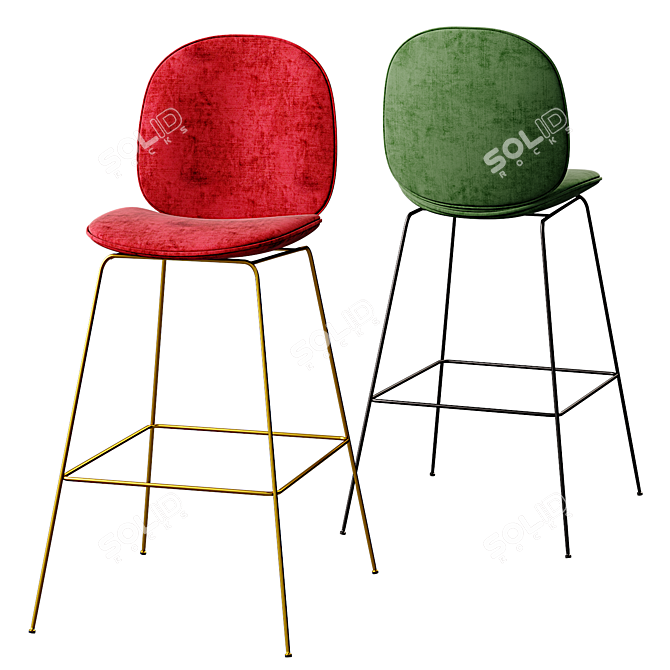 Elegant Beetle Bar Chair: SCP 3D model image 2