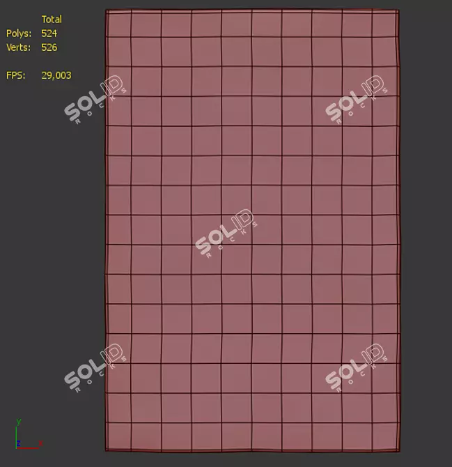 Title: Handcrafted ETNA RUG by BRABBU 3D model image 3