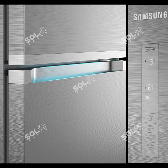 Samsung RB7000 RB41R7847SR Fridge: Sleek Design, Spacious Interiors 3D model image 6