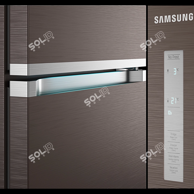 Samsung RB7000 RB41R7847DX 595х650х2016 - Sleek and Spacious Refrigerator 3D model image 6