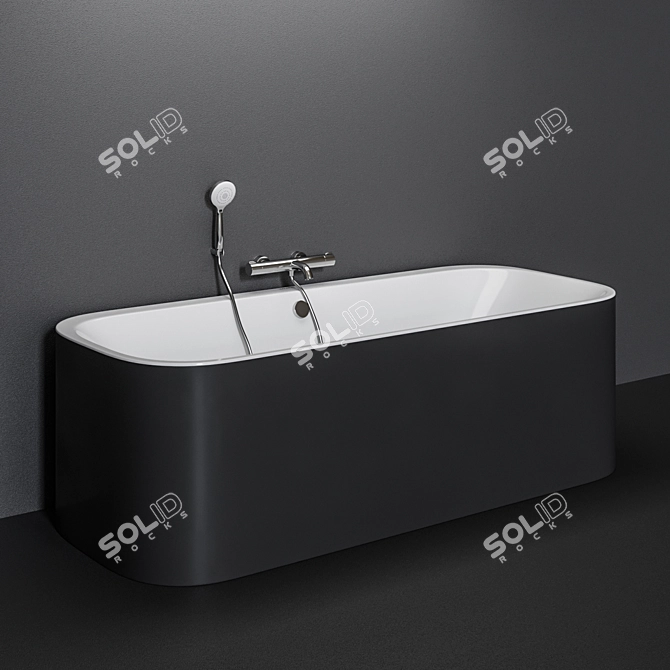 Luxurious Duravit HAPPY D.2 PLUS Bathtub 3D model image 1