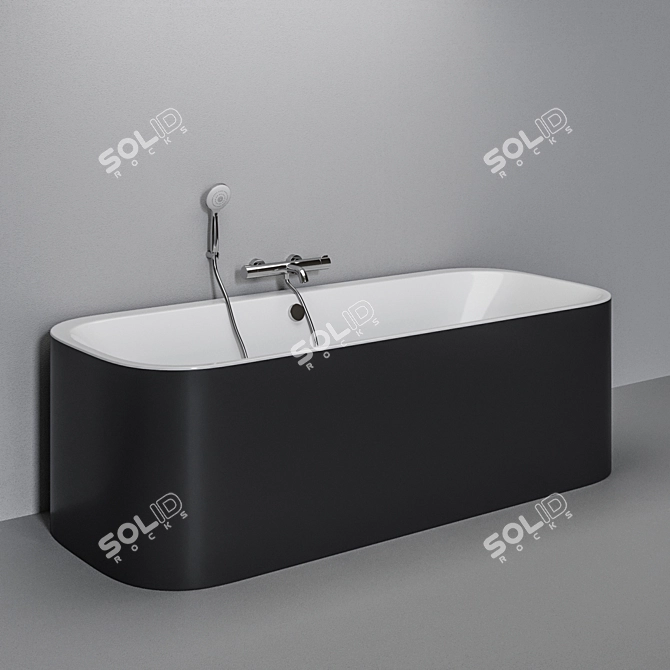 Luxurious Duravit HAPPY D.2 PLUS Bathtub 3D model image 6