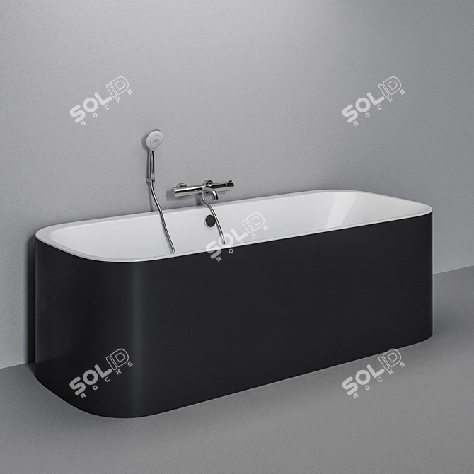 Luxurious Duravit HAPPY D.2 PLUS Bathtub 3D model image 7