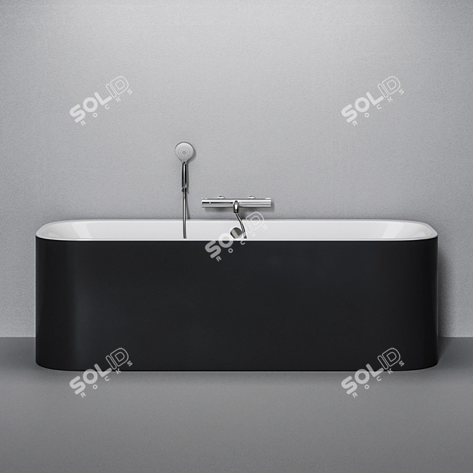 Luxurious Duravit HAPPY D.2 PLUS Bathtub 3D model image 8