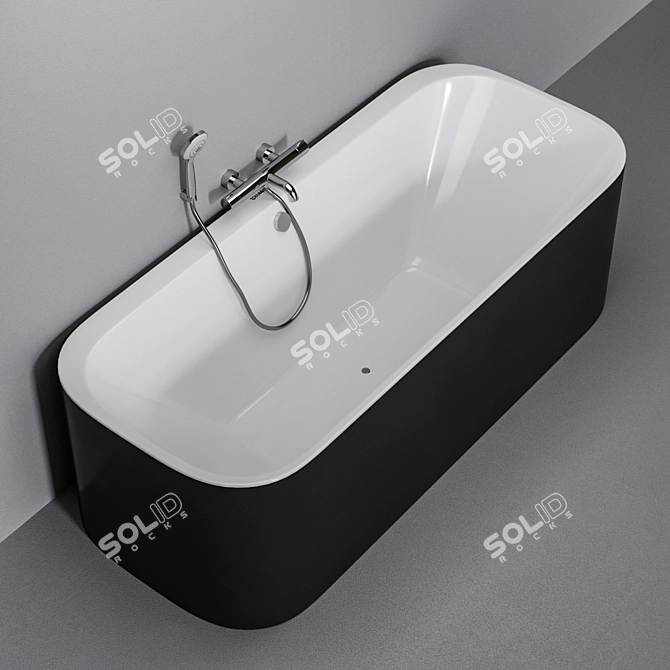 Luxurious Duravit HAPPY D.2 PLUS Bathtub 3D model image 9