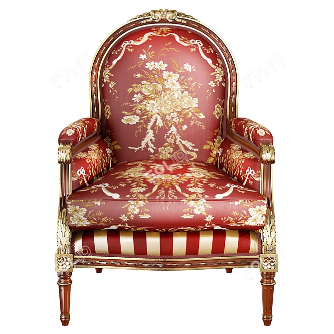 Italian Luxury: Francesco Molon Armchair 3D model image 2