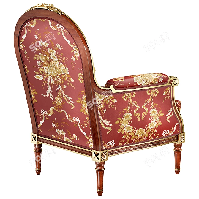 Italian Luxury: Francesco Molon Armchair 3D model image 3