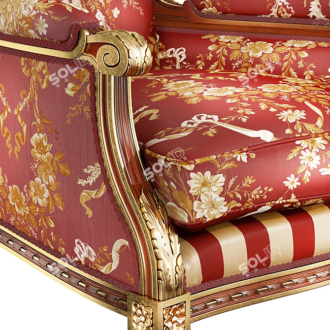 Italian Luxury: Francesco Molon Armchair 3D model image 4