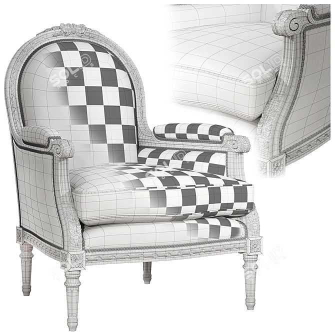 Italian Luxury: Francesco Molon Armchair 3D model image 5